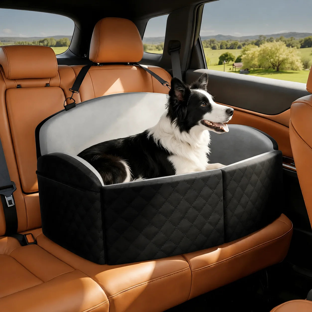 Memory Foam Dog Car Seat for Medium and Large Dogs