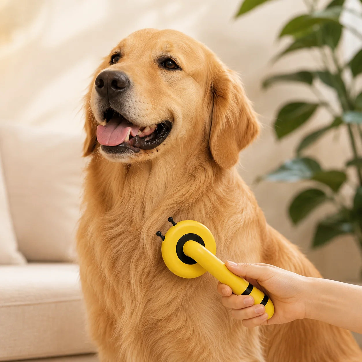 Dog Hair Remover Brush for Long Hair Grooming and Bathing
