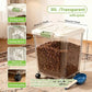 Large Transparent Pet Food Storage Container with Scoop