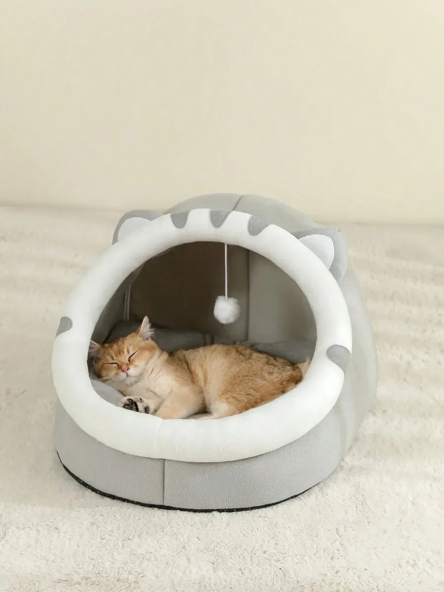 1pc Cute Soft Cat Bed House Comfortable Breathable Cat Sleeping Basket Suitable For Small/Medium/Large Cats Year-Round Use