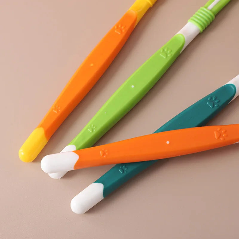 3-Sided Pet Toothbrush Dog Plastic Toothbrush Removing Tartar Cleaning Mouth Pet Care Cat Cleaning Mouth Dog Accessories