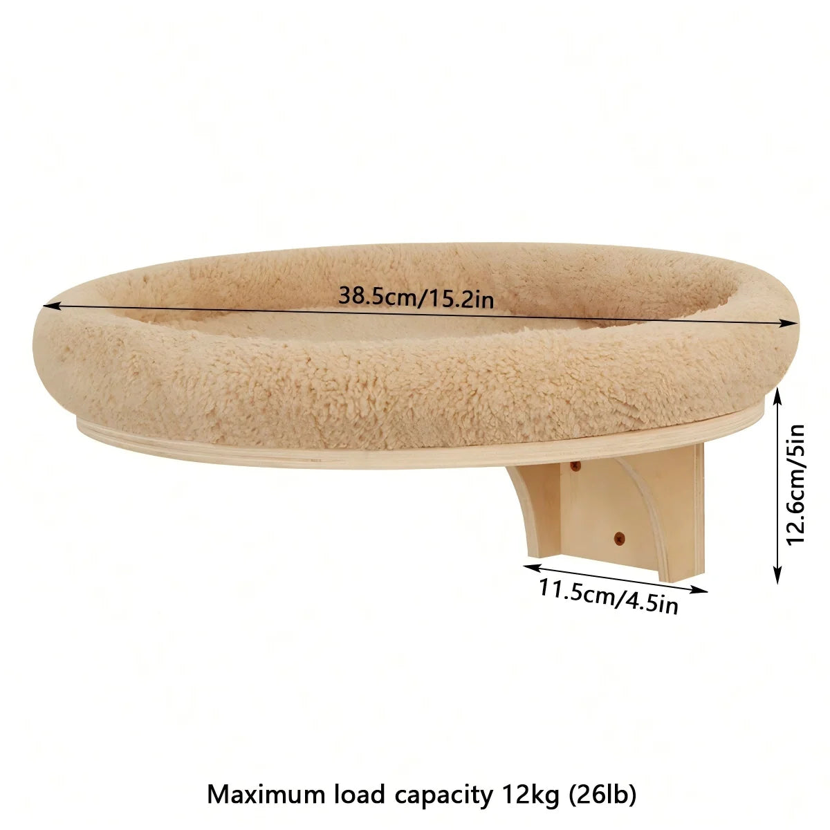Wall-Mounted Cat Climbing Shelf with Sisal Scratching Post