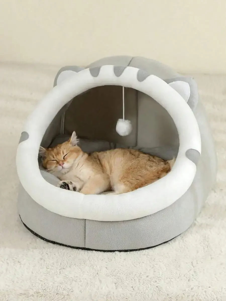 1pc Cute Soft Cat Bed House Comfortable Breathable Cat Sleeping Basket Suitable For Small/Medium/Large Cats Year-Round Use
