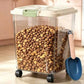 Large Transparent Pet Food Storage Container with Scoop