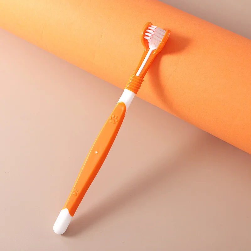 3-Sided Pet Toothbrush Dog Plastic Toothbrush Removing Tartar Cleaning Mouth Pet Care Cat Cleaning Mouth Dog Accessories