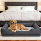 Extra Large Orthopedic Dog Bed Soft Calming Pet Sofa Couch Enhanced Bolster Deep Snuggle Bed