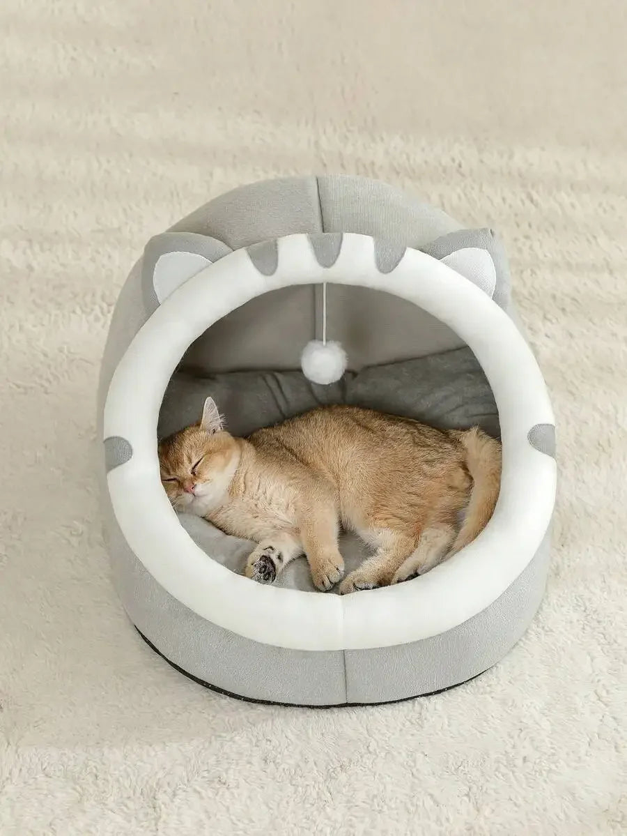 1pc Cute Soft Cat Bed House Comfortable Breathable Cat Sleeping Basket Suitable For Small/Medium/Large Cats Year-Round Use