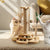 Solid Wood Cat Scratching Activity Center with Sisal and Toys
