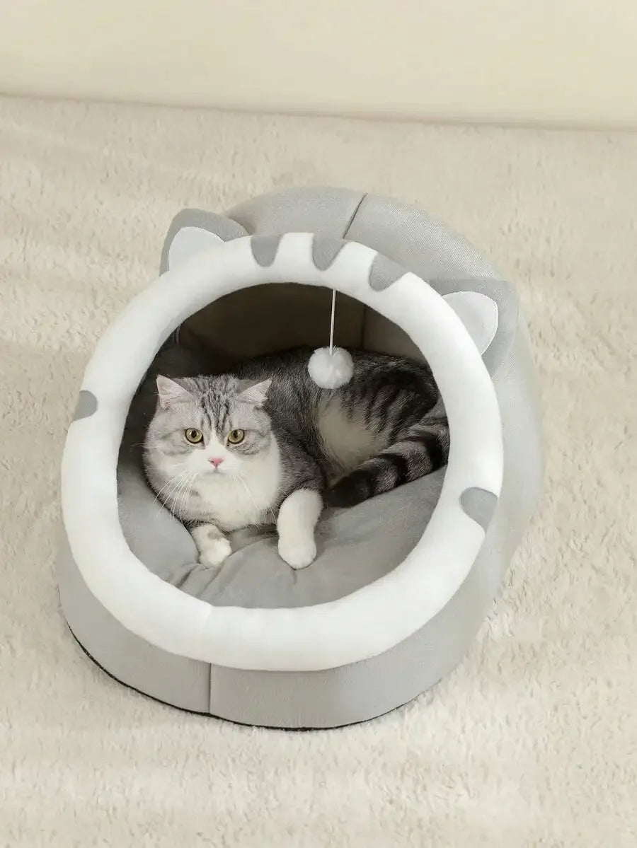 1pc Cute Soft Cat Bed House Comfortable Breathable Cat Sleeping Basket Suitable For Small/Medium/Large Cats Year-Round Use