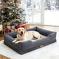 Extra Large Orthopedic Dog Bed Soft Calming Pet Sofa Couch Enhanced Bolster Deep Snuggle Bed