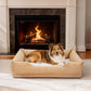 Extra Large Orthopedic Dog Bed Soft Calming Pet Sofa Couch Enhanced Bolster Deep Snuggle Bed