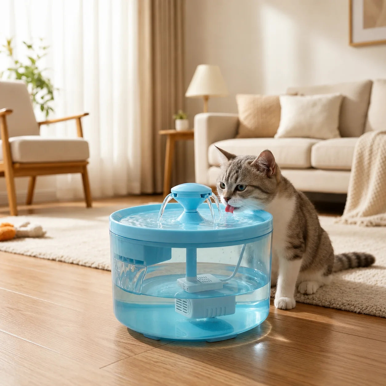 1800mL USB Pet Water Fountain with Automatic Filter System