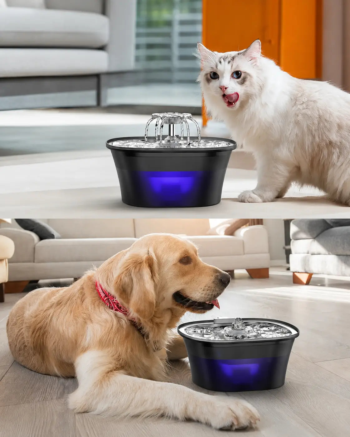 2.5L USB Automatic Pet Water Fountain for Cats and Dogs